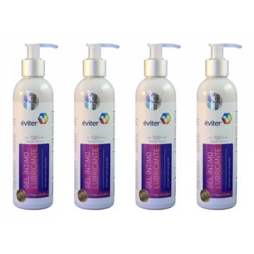 Gel Lubricante Íntimo Eviter 4 Piezas 250ml Estimulador