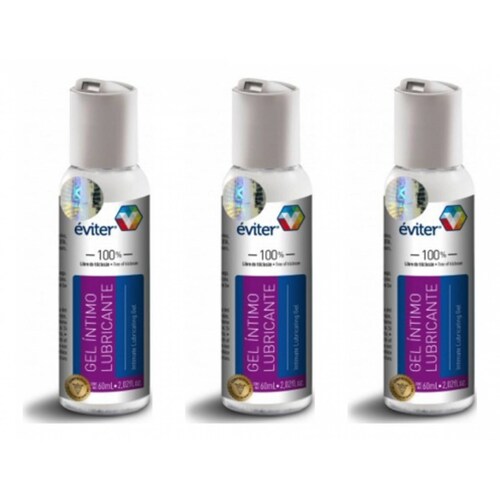 Gel Lubricante Intimo Eviter 60ml 3 Piezas Estimulador