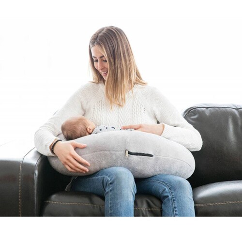 Cojín Almohada de Lactancia Embarazo Multiusos Tesso Bebés Gris