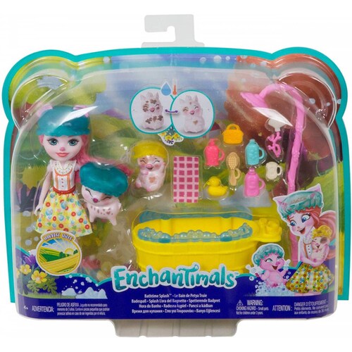 Enchantimals Petya Pig & Nisha Hora Del Baño