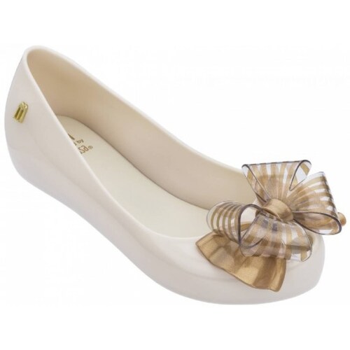 BALERINAS FLATS MINI MELISSA 32717 1664 BEIGE  17 23 NIÑAS