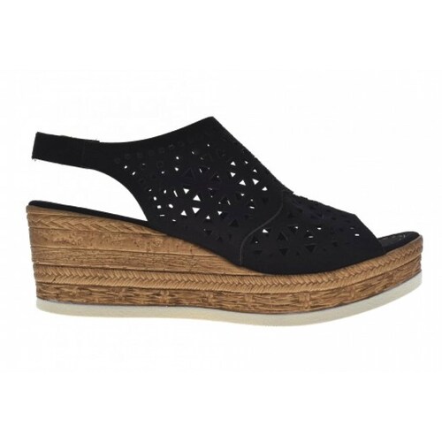SANDALIA PLATAFORMA MELI ANA 1515 PRISCO NEGRO  22 27 DAMAS