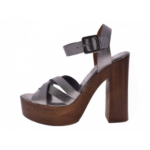 SANDALIAS EFE 390405 VAQUETA FOLIA PLATA TERESA  23 27 DAMAS