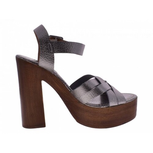 SANDALIAS EFE 390405 VAQUETA FOLIA PLATA TERESA  23 27 DAMAS