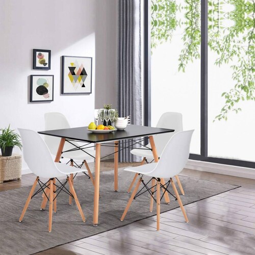 Sillas Eames Silla Minimalista Moderna Paquete de 4 Blanco