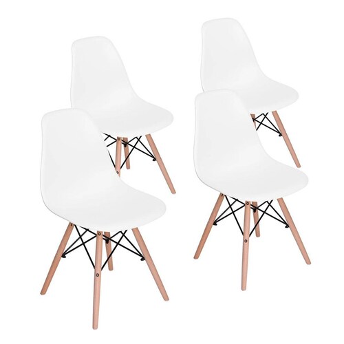 Sillas Eames Silla Minimalista Moderna Paquete de 4 Gris