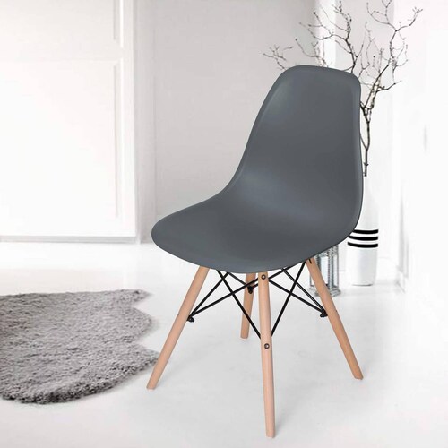 Sillas Eames Silla Minimalista Moderna Paquete de 4 Gris