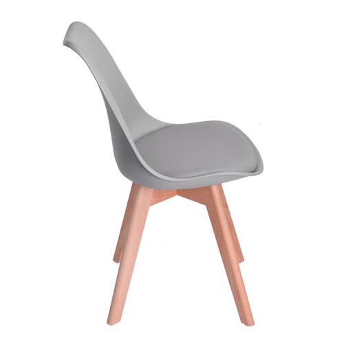 Silla Eames Hood Sillas Frankfurt Paquete de 4 Moderna Gris