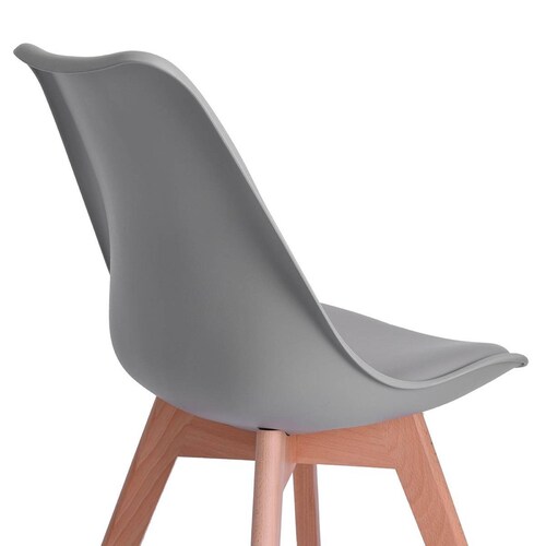 Silla Eames Hood Sillas Frankfurt Paquete de 4 Moderna Gris
