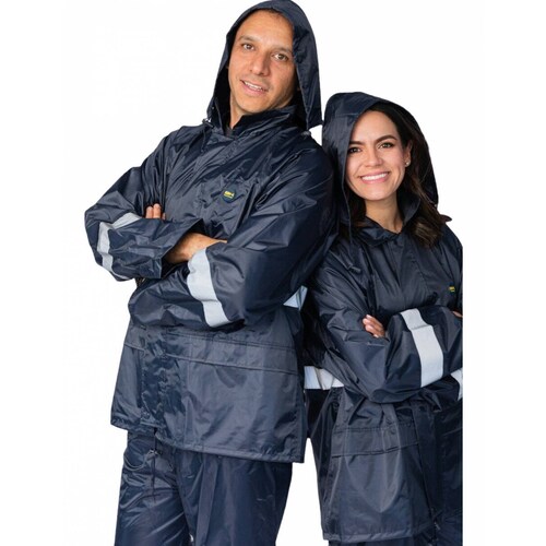 Impermeable para lluvia Senderismo Montaña Uso Rudo + Reflejantes Beckon