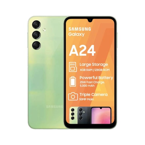 Celular Samsung Galaxy A24 128GB   4GB RAM   Color Verde.