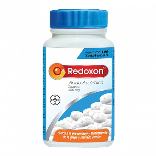 Redoxon Oral 500mg 100 Tabletas Ácido Ascórbico Vitamina C