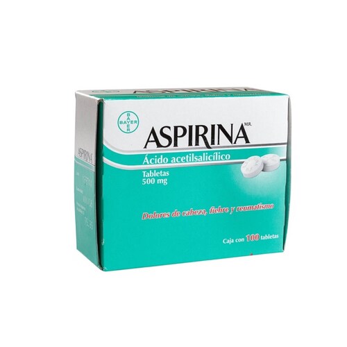 Aspirina  500 Mg 100 Tabletas