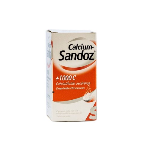Calcium Sandoz Efervecente 1 Gr 1 Frasco 10 Comprimidos