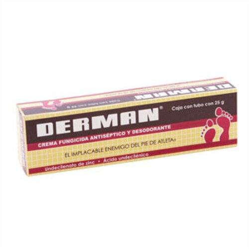 DERMAN CREMA ANTIMICÓTICA CAJA CON TUBO CON 25G