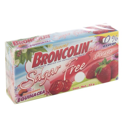 CARAMELO BRONCOLIN SUGAR FREE SABOR FRESA C16