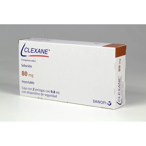 CLEXANE SOLUCIÓN INYECTABLE 80MG CON 2 JERINGAS
