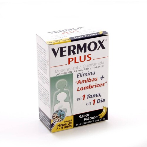 VERMOX PLUS 20MG 7-9 PLAT 20 MG 1 FRASCO SUSPENSION 10 ML