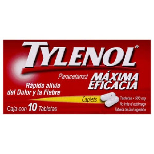 TYLENOL CAPLETS 500MG TAB C10