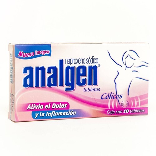 ANALGEN CÓLICOS 220MG CAJA CON 10 TABLETAS