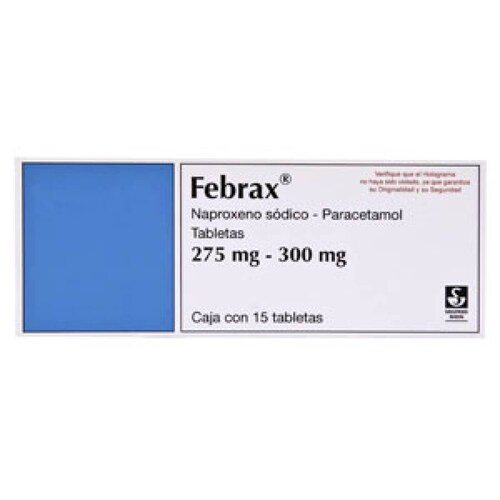 FEBRAX 275/300 MG CAJA 15 TABLETAS