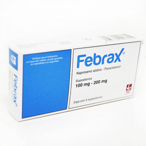 FEBRAX 100/200 MG CAJA 5 SUPOSITORIO