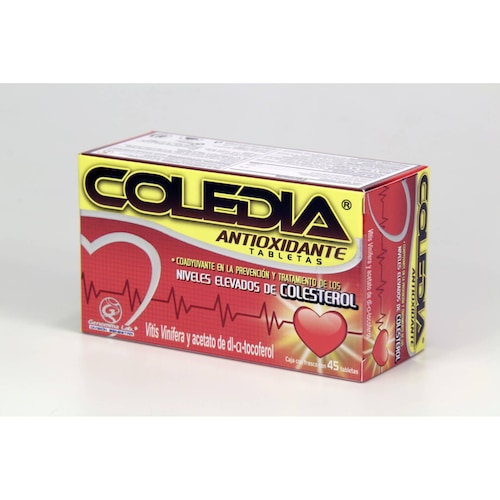 Coledia Antioxidante 45 Tabletas. Regula Niveles Colesterol