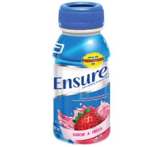 ENSURE ALIMENTACIÓN ESPECIALIZADA LÍQUIDA PARA CUALQUIER MOMENTO DEL DÍA, FRESA 237 ML