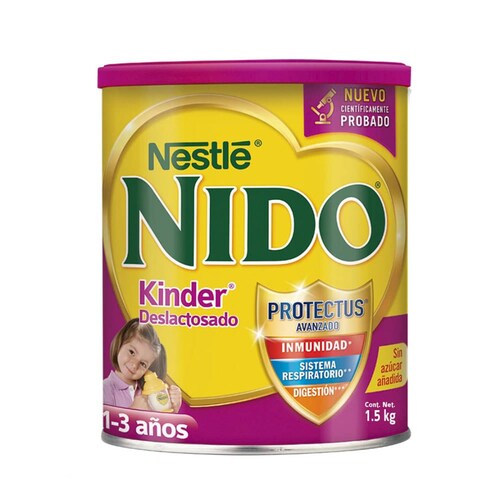 NIDO KINDER DESLACTOSADA 1-3 AÑOS 1.5KG