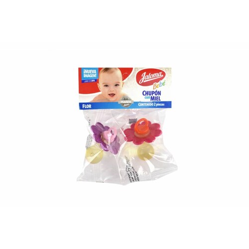 Chupon Con Miel Forma De Flor  2 Piezas