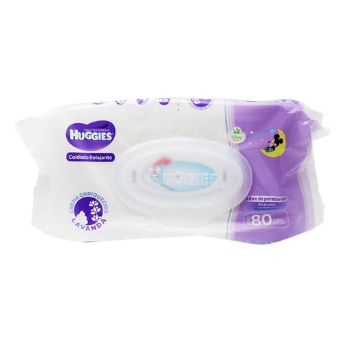 Huggies Toallitas Húmedas Cuidado Relajante 80 Piezas Bolsa