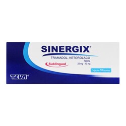 SINERGIX SUBLINGUAL 10 TABLETAS 25/10MG