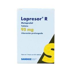 LOPRESOR R 95MG CAJA CON 30 TABLETAS