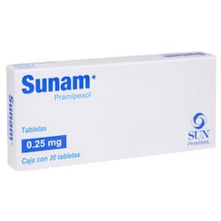 SUNAM 0.25MG CAJA CON 30 TABLETAS