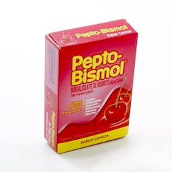 Pepto Bismol Cereza Masticables 24 Tabletas Caja Bismuto 262Mg