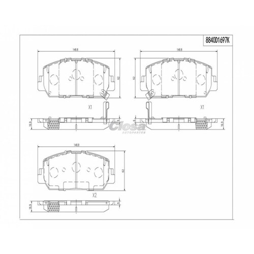 Balata Para Acura Nsx 2014 - 2015 (Dynamik) 