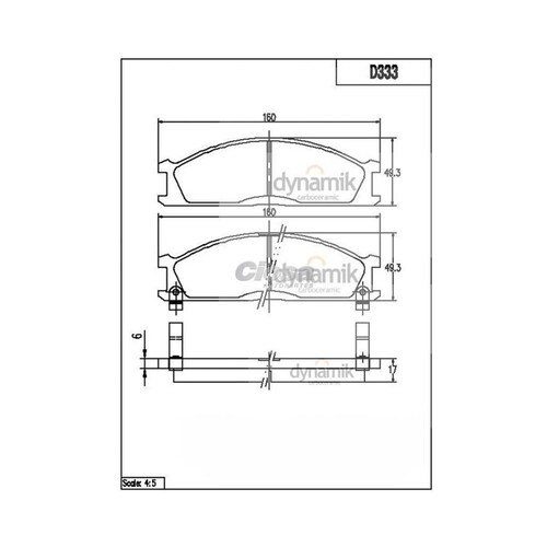 Balata Para Nissan Np300 2009 - 2015 (Dynamik) 