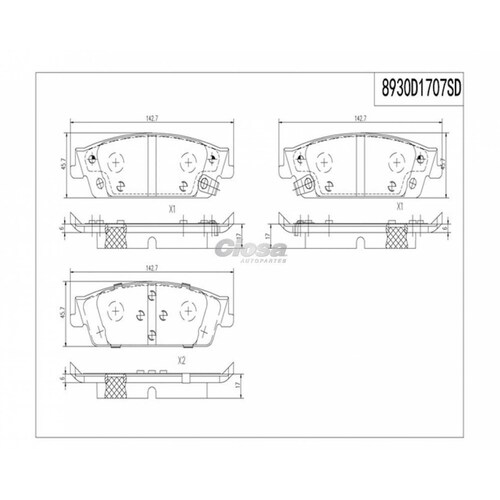 Balata Para Chevrolet Suburban 2015 - 2015 (Dynamik) 