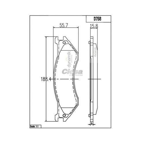 Balata Para Dodge Ram 1500 Van 1999 - 2002 (Dynamik) 