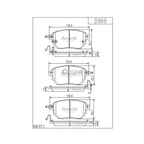 Balata Para Nissan Altima 2005 - 2006 (Dynamik) 