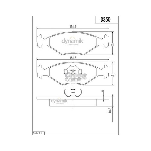 Balata Para Volkswagen Pointer 1998 - 2009 (Dynamik) 