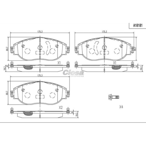 Balata Para Volkswagen Tiguan 2018 - 2018 (Dynamik) 