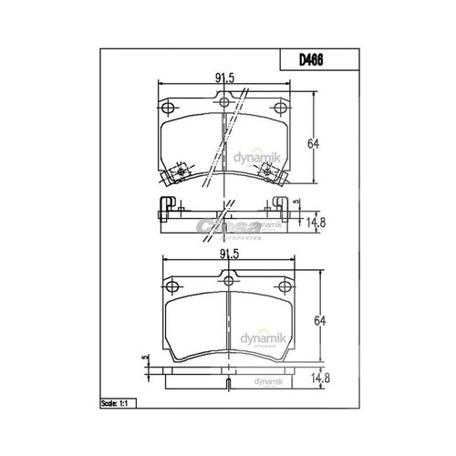 Balata Para Ford Escort 1991 - 1993 (Dynamik) 
