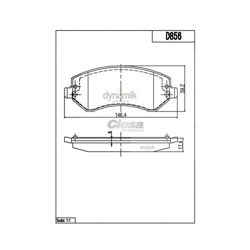 Balata Para Chrysler Voyager 2001 - 2003 (Dynamik) 