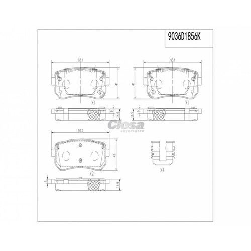 Balata Para Hyundai Sonata 2015 - 2015 (Dynamik) 