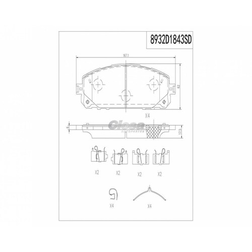 Balata Para Jeep Cherokee 2014 - 2017 (Dynamik) 