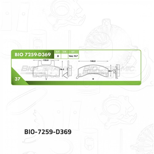 Balata Para Dodge Ram 1500 Van 1995 - 1998 (Bioceramic) 