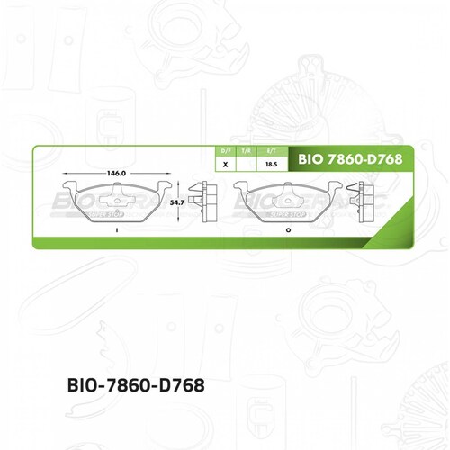 Balata Para Seat Ibiza 2015 - 2015 (Bioceramic) 