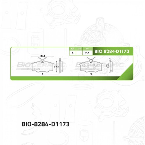 Balata Para Volkswagen Pointer 2003 - 2008 (Bioceramic) 