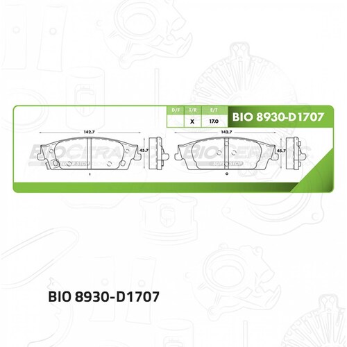 Balata Para Cadillac Escalade 2015 - 2017 (Bioceramic) 